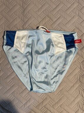 Men’s Aussiebum Classic Light Blue & Navy Swim Briefs
